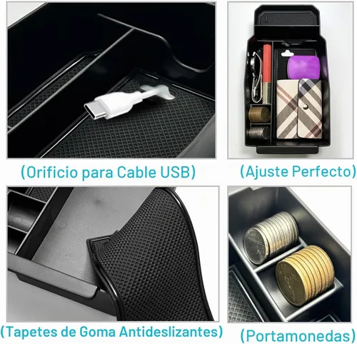 Vista 3 de CDEFG for 2023 2024 2025 2026 Mazda CX-50 Center Console Organizer Tray Negro para Cx50