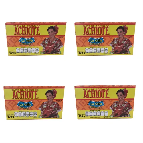 Vista 3 de Pasta de Achiote Annatto Paste La Anita 3.5 onzas de condimento mexicano Pasta De Achiote La Anita (paquete de 4)