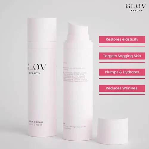 Vista 7 de Glov Beauty - Crema para el cuello Lift & Firm - Crema antienvejecimiento para cuello y escote para arrugas, flacidez de la piel y estiramiento