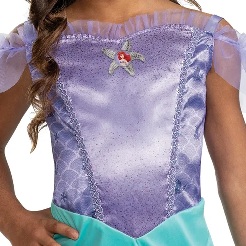 Vista 4 de Disney Little Mermaid Girl's Sustainable Ariel Costume Dress Disney Costumes