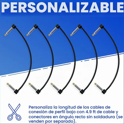 Vista 2 de Crosby Kit de cables de pedalera sin soldadura, no requiere pelado de cables, bobina de 5 pies para cables de conexión personalizados