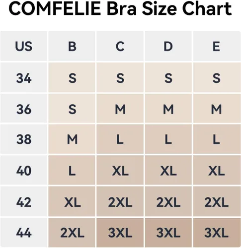 Vista 6 de COMFELIE Wireless Bra with Support B-E Cups, Lightly Lined Zero Gravity Sculpt No Spillage Seamless T-Shirt Bra EB063