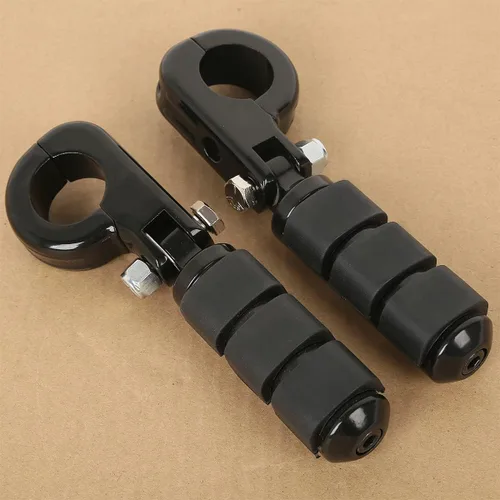 Vista 21 de Green-L Estriberas universales para motocicleta de 1 1/4 pulgadas con abrazadera P para Harley Sportster Softail Dyna Touring Road King Street Glide