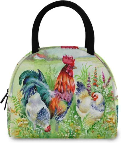 Vista 34 de Bolsa de almuerzo reutilizable para Halloween, colores arcoíris, murciélagos, estrellas, bolsa térmica aislada para el regreso a la escuela