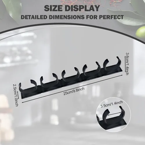 Vista 5 de Paquete de 3 clips adhesivos para especias, organizador de especias resistente para puertas de gabinete, despensa y caravana, almacenamiento