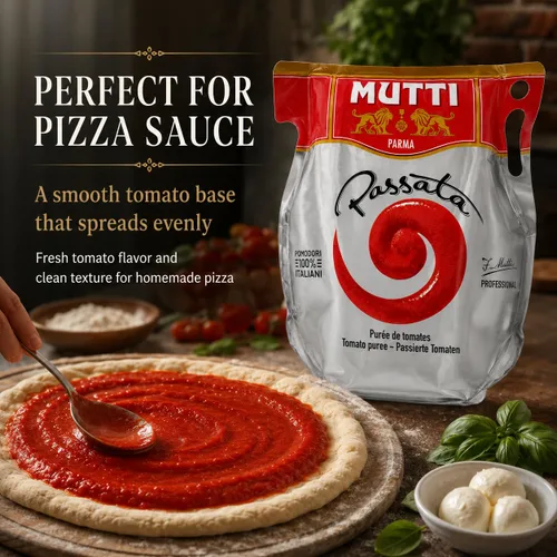 Vista 5 de Mutti Puré de tomate Passata de Italia Tomates 100% italianos, tamaño grande 6.6lb (3kg)