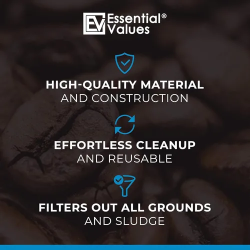 Vista 4 de Essential Values 8 Pack Cold Brew Coffee Filters - Replacement Coffee Filter Bags - Compatible with Toddy Cold Brew Maker
