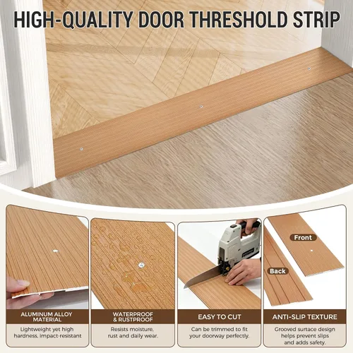 Vista 6 de 48" X 5" Aluminum Door Thresholds for Exterior Doors Threshold Strip