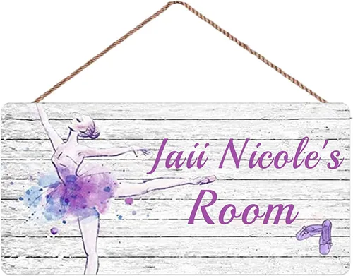 Vista 13 de Letrero de puerta personalizado para niños, diseño de fútbol, fútbol, béisbol, dormitorio, placa de madera, decoración de pared, regalo