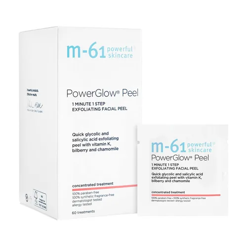 Vista 15 de Tratamientos M-61 Power Glow Peel, tamaño 10 tratamientos Ácido glicólico, ácido salicílico, 1 minuto, 1 paso
