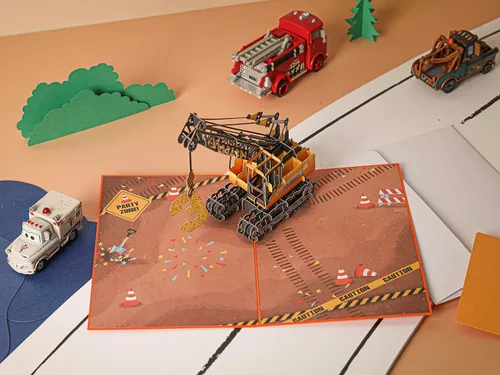Vista 30 de Liif Tarjeta de cumpleaños emergente 3D para niño de 5 años, sobre incluido