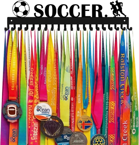 Vista 25 de Medal Hanger Display Rack-Wall Mount Steel for 63+ Medals Easy to Install