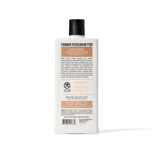 Vista 8 de Duke Cannon Gel de baño grueso de alta viscosidad, Buck Moon, 17.5 onzas, aroma a vetiver y musgo de roble, enriquecido con minerales, sin parabenos