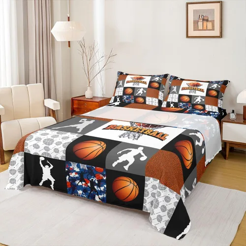 Vista 24 de Erosebridal Juego de sábanas deportivas de tamaño individual, sábanas de béisbol y fútbol, bolsillo profundo, para fútbol, baloncesto, rugby, ropa