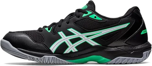 Vista 4 de ASICS Zapatos de voleibol Gel-Rocket 10 para hombre, Negro, M US Negro/New Leaf