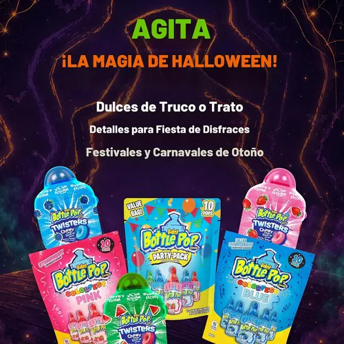 Vista 6 de Baby Bottle Pop - Piruletas con polvo de inmersión en sabores surtidos, 18 piezas, 1.1 onzas