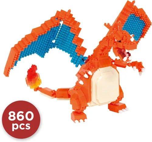 Vista 2 de nanoblock - Pokémon - Edición Charizard Deluxe, kit de construcción de la serie Pokémon