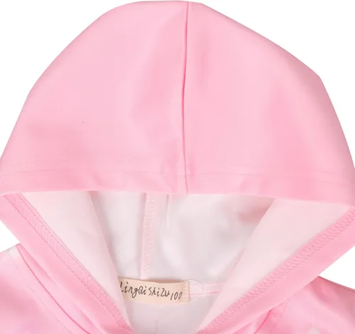 Vista 2 de WYYXXT Abrigo de manga larga con capucha y cremallera para niñas pequeñas