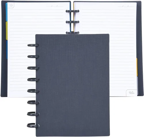 Vista 101 de Talia - Cuadernos de notas con tapas, planificador, personalizables, (Rosa de los 90, Junior (5.5 pulgadas x 8.5 pulgadas))