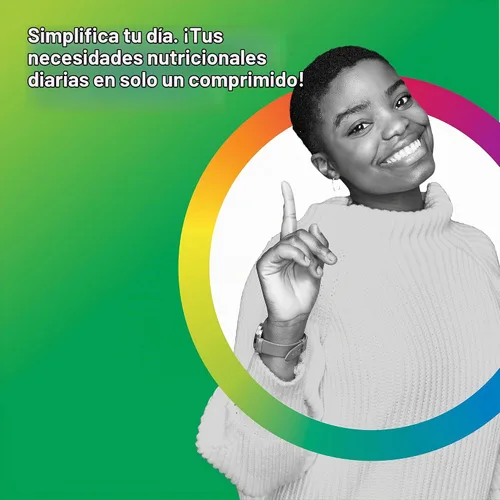 Vista 3 de Rainbow Light Multivitamínico One + para mujer 30 cápsulas Nutrientes alimentarios reales, enzimas digestivas y probióticos Nutrientes