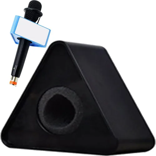Vista 11 de Caja personalizada para micrófono con logo, equipo en vivo, forma de cubo y triángulo, para entrevistas, micrófono para karaoke, banderas