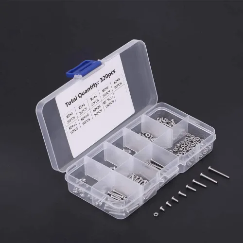 Vista 6 de Walfront 320pcs M2 Tornillos de máquina Set sujetadores herramienta de refuerzo para laptop/disco duro/teclado/teléfono/PC, sujetador