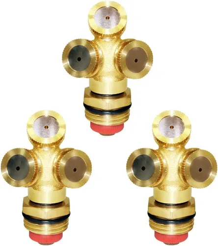 Vista 6 de Joywayus Boquilla rociadora de latón de 1 orificio, rociadores de jardín, 1/2 pulgada, conector de riego macho NPT de 1/2 pulgada, rociadores
