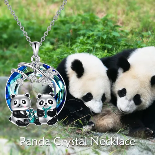 Vista 6 de Pingüinosperezosospandasbúhospanda rojojirafagatosllamasdinosaurioosocerdo monoconejito de Pascua, regalos de pingüinos, plata de ley 925, joyería