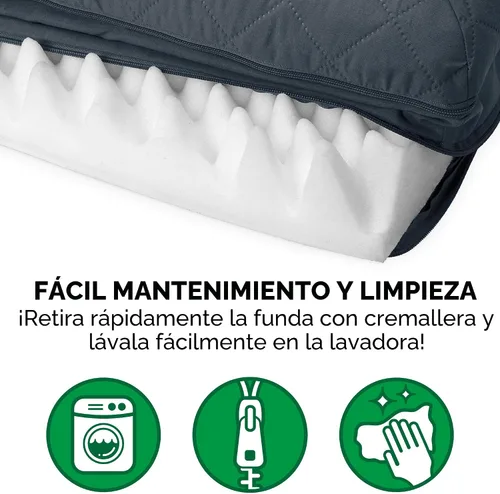 Vista 8 de FurHaven Cama ortopédica clásica para perros grandes estilo sofá, con acolchado estilo huevo y base de espuma ortopédica sólida para soporte Gris
