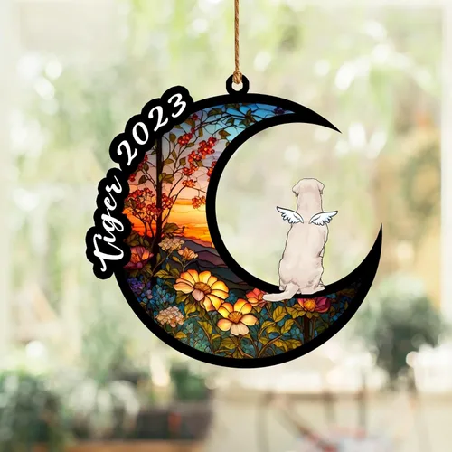 Vista 251 de Nazenti Atrapasoles conmemorativo para perros, adornos de Navidad personalizados para perros, adorno de Navidad, regalos conmemorativos para perros