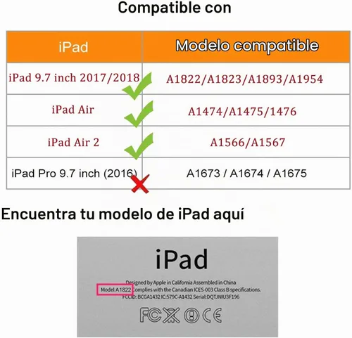 Vista 2 de Funda para iPad de 9.7 pulgadas 2018 2017/iPad Air 2 – Funda protectora con soporte giratorio de 360 grados, funda protectora inteligente