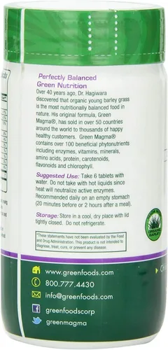 Vista 3 de Green Foods Suplemento Nutricional de Magma Verde, 500 Tabletas