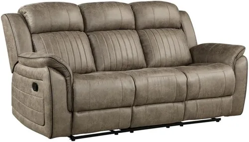 Vista 10 de Lexicon Centeroak - Juego de sofá reclinable manual de microfibra de 2 piezas, color marrón arena