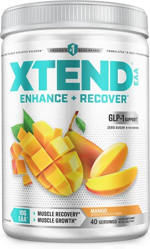 Vista 10 de Xtend - Polvo EAA + BCAA para recuperación muscular y crecimiento muscular magro, 9 aminoácidos esenciales para entrenamiento intra o recuperación
