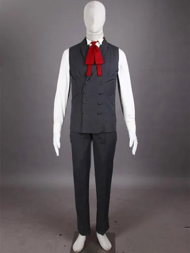 Vista 4 de Cosnew Halloween Anime Party Alucard Uniforme Cosplay Disfraz Rojo con gafas de sol