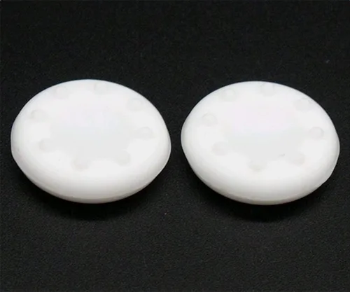 Vista 2 de Tapa analógica de silicona para el pulgar para PS4, PS3, Xbox 360, Xbox One (2 unidades, blanco)