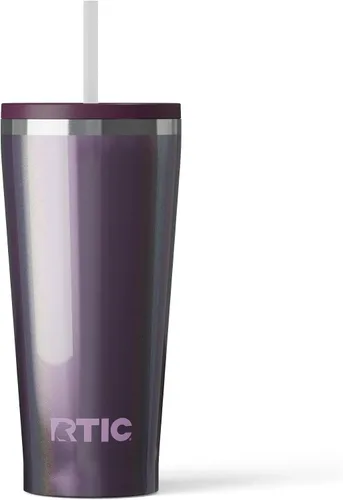Vista 19 de RTIC Vaso Térmico Diario de 20 onzas de Acero Inoxidable Portátil con Aislamiento, Taza de Café de Viaje con Pajita, Forro de Cerámica, Tapa