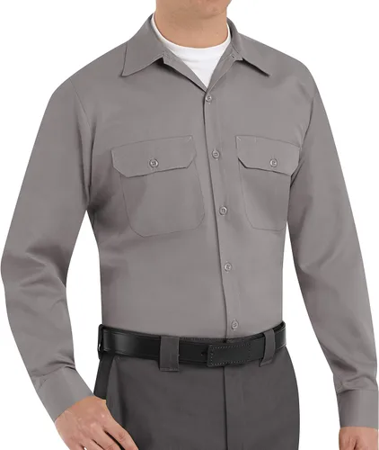 Vista 19 de Red Kap Camisa de uniforme de manga larga para hombre Negro