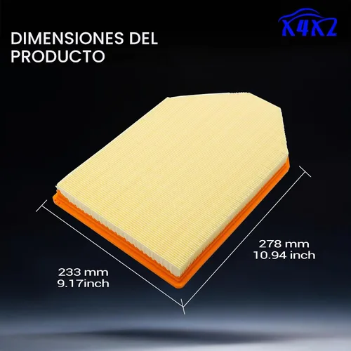 Vista 6 de Filtro de aire de motor para Chrysler 300 Dodge Challenger Dodge Charger 4861746AA 4861746AB 2011-2020