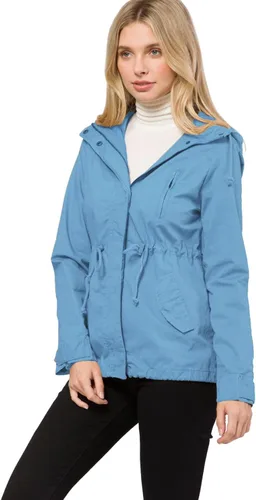 Vista 3 de Design by Olivia - Chaqueta militar impermeable con capucha para mujer