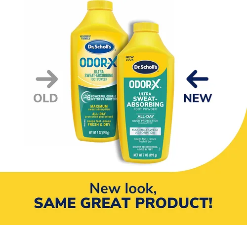 Vista 6 de Dr. Scholl's ODOR-X - Aerosol probiótico de olor para pies, 4 onzas/ Elimina inmediatamente los peores olores y polvo para pies absorbente ultra