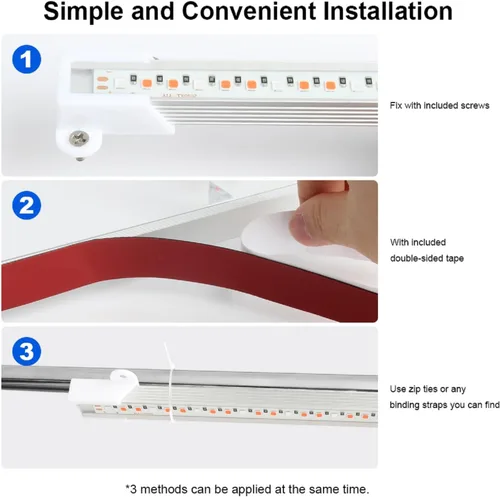 Vista 6 de Mosthink - Luces LED para crecimiento de plantas en interiores, tira de luces para plantas de cultivo de 20 W, temporizador de encendido y apagado