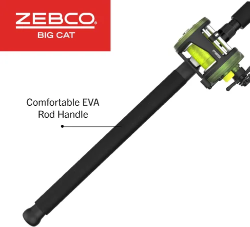 Vista 6 de Zebco Combo de carrete convencional y caña de pescar Big Cat