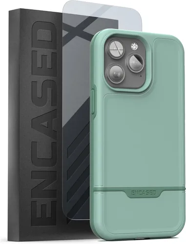 Vista 15 de ENCASED Funda a prueba de golpes compatible con iPhone 14, funda ultra protectora resistente para teléfono, serie Rebel (negro)