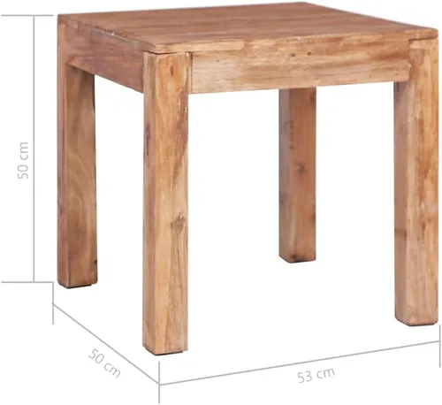 Vista 2 de Coffee Table 20.9"x19.7"x19.7" Solid Mahogany Wood Funky Coffee Table Dining Table End Tables Living Room Mesas De Centro para Sala for Balcony