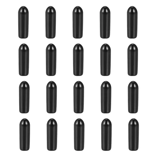 Vista 18 de DMiotech Paquete de 20 protectores de rosca de tornillo rojo de 1/2 pulgada de identificación, tapas de goma para pernos de tornillo, tubería