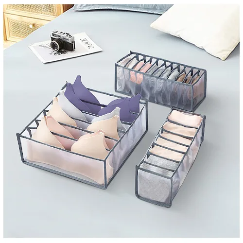 Vista 3 de Organizador De Ropa Interior Y Medias Divisor Cajones Set X3