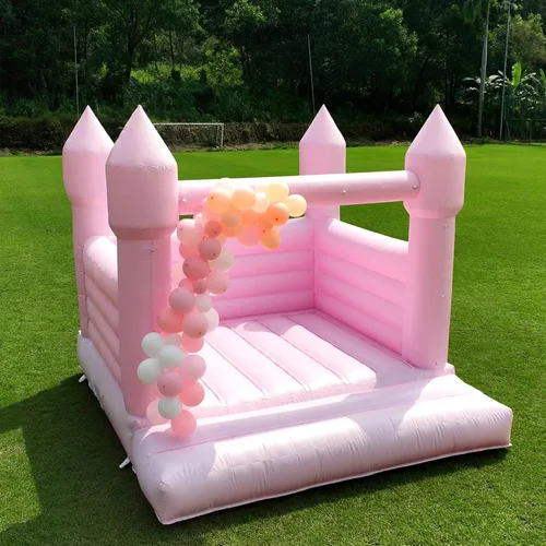Vista 9 de Casa inflable negra para decoración de Halloween al aire libre, fiesta, patio, boda, castillo inflable de PVC para niños con soplador