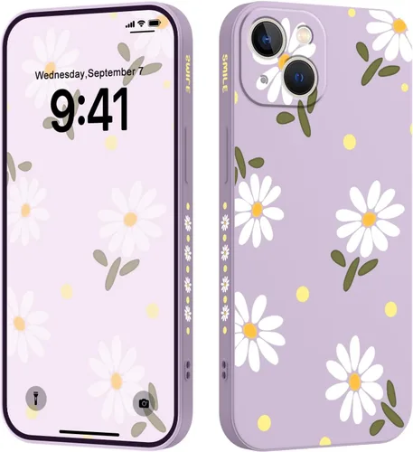 Vista 29 de LEECG Funda para iPhone 13 con diseño de mariposas y flores, diseño de astronauta, funda de teléfono con forro de microfibra suave, funda delgada