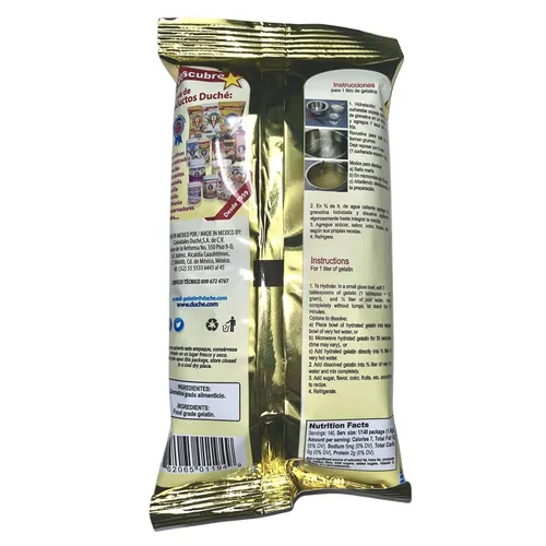 Vista 6 de Duche Gelatina en polvo – 8.81 oz de gelatina sin sabor – Gelatina natural sin sabor en polvo para hornear, cocinar y postres – Polvo de gelatina